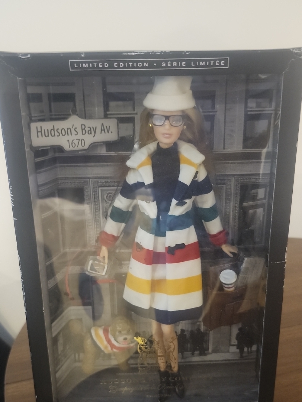 Barbie Limited Edition Striped Coat Doll - White, Navy, Red, Yellow, Green